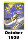  Model Airplane news cover for October of 1938 