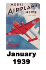  Model Airplane news cover for January of 1939 