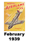  Model Airplane news cover for February of 1939 