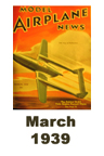 Model Airplane news cover for March of 1939 
