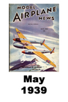  Model Airplane news cover for May of 1939 