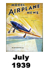  Model Airplane news cover for July of 1939 