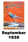  Model Airplane news cover for September of 1939 