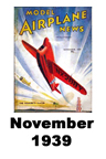  Model Airplane news cover for November of 1939 