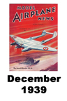  Model Airplane news cover for December of 1939 