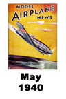  Model Airplane news cover for May of 1940 