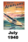  Model Airplane news cover for July of 1940 