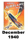 Model Airplane news cover for December of 1940 