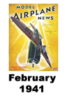  Model Airplane news cover for February of 1941 