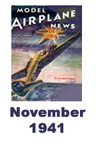  Model Airplane news cover for November of 1941 