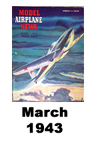  Model Airplane news cover for March of 1943 