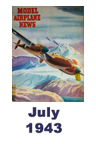  Model Airplane news cover for July of 1943 