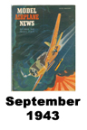  Model Airplane news cover for September of 1943 