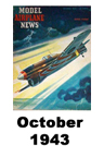  Model Airplane news cover for October of 1943 