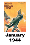  Model Airplane news cover for January of 1944 