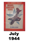  Model Airplane news cover for July of 1944 