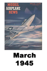  Model Airplane news cover for March of 1945 