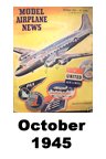  Model Airplane news cover for October of 1945 