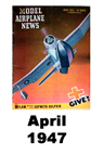  Model Airplane news cover for April of 1947 