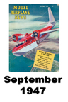  Model Airplane news cover for September of 1947 