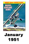  Model Airplane news cover for January of 1951 