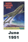  Model Airplane news cover for June of 1951 