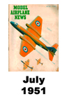  Model Airplane news cover for July of 1951 