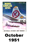  Model Airplane news cover for October of 1951 