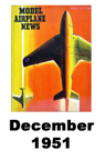  Model Airplane news cover for December of 1951 