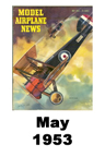  Model Airplane news cover for May of 1953 
