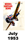  Model Airplane news cover for July of 1953 