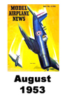  Model Airplane news cover for August of 1953 