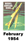 Model Airplane news cover for February of 1954 