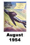  Model Airplane news cover for August of 1954 