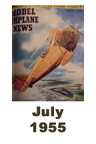  Model Airplane news cover for July of 1955 