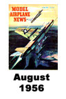  Model Airplane news cover for August of 1956 