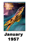  Model Airplane news cover for January of 1957 