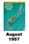  Model Airplane news cover for August of 1957 