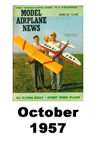 Model Airplane news cover for October of 1957 