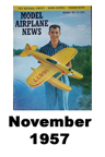  Model Airplane news cover for November of 1957 
