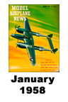  Model Airplane news cover for January of 1958 