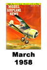  Model Airplane news cover for March of 1958 