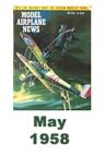  Model Airplane news cover for May of 1958 