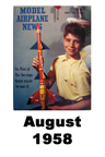  Model Airplane news cover for August of 1958 