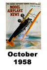  Model Airplane news cover for October of 1958 