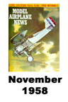  Model Airplane news cover for November of 1958 