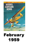  Model Airplane news cover for February of 1959 