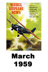  Model Airplane news cover for March of 1959 