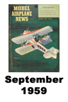  Model Airplane news cover for September of 1959 