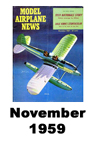  Model Airplane news cover for November of 1959 